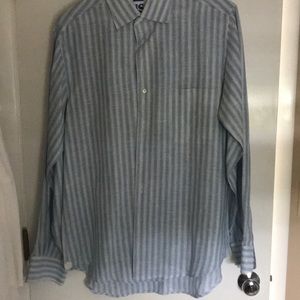 Men’s linen stripe shirt